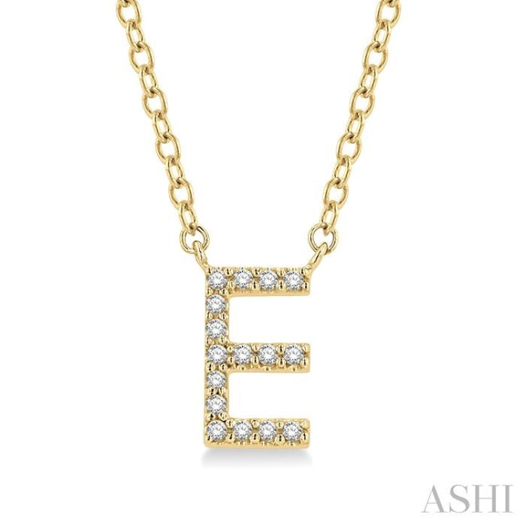 1/6 Ctw Connecting V-shape Pendant Round Cut Diamond Necklace in 10K Yellow  Gold