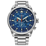 CITIZEN Eco-Drive Weekender Avion Mens Stainless Steel