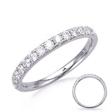 14 Kt White Gold Prong Set Bands