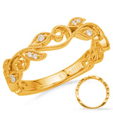 14 Kt Yellow Gold Leaf Bands