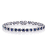 14 Kt White Gold Sapphire Bracelets