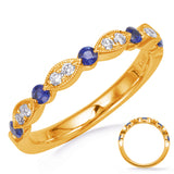 14 Kt Yellow Gold Sapphire Color Rings - Precious