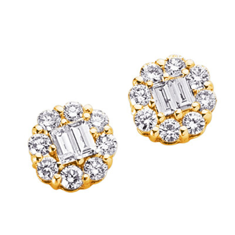 Round Drape Fashion Earrings in 14k Yellow Gold