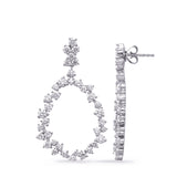 14 Kt White Gold Diamond Earrings