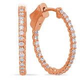 14 Kt Rose Gold Hoops Earrings