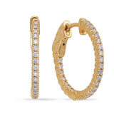 14 Kt Yellow Gold Hoops Earrings