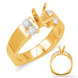 14 Kt Yellow Gold Rounds Engagement Rings