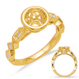 14 Kt Yellow Gold Baguette Engagement Rings