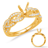 14 Kt Yellow Gold Braided Engagement Rings