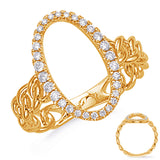 14 Kt Yellow Gold Diamond Fashion Diamond Rings