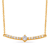 14 Kt Yellow Gold Diamond Necklaces