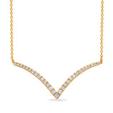 14 Kt Yellow Gold Diamond Necklaces
