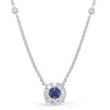 14 Kt White Gold Color Stone Necklaces