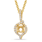 14 Kt Yellow Gold Halo Pendants
